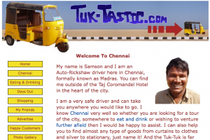 Samson - tuktastic (asia's 1st auto driver who owns a website)
