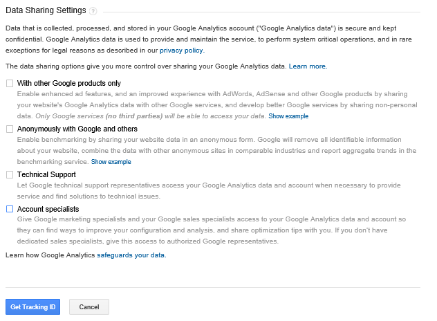 Get tracking id_ google analytics