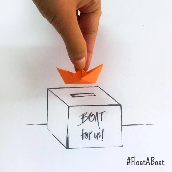 Cast a boat paper boat