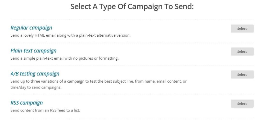 Types of campaign