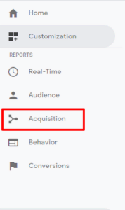 Click on "acquisition"