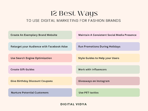 Ways to use digital marketing for fashion brands