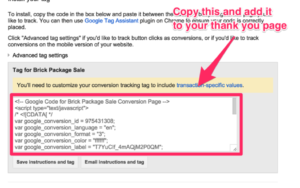 Image11 snippet code while setting up your adwords campaign source neilpatel