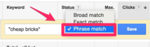 Image6 “phrase match” in google adwords campaign source neilpatel