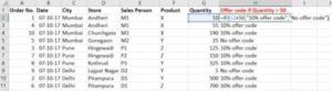 Logical functions in excel
