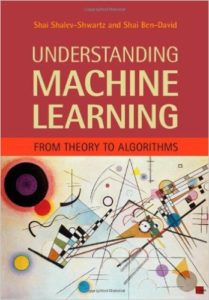 Understanding machine learning from theory to algorithms book cover