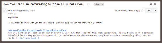 Image7 email notification to clients about new blog source quicksprout