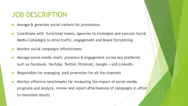 Image5 social media job description source slideshare