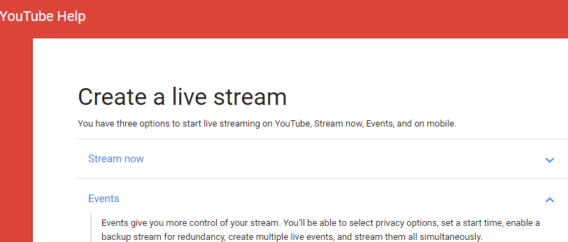 Youtube live working