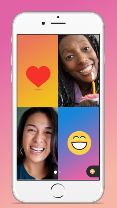 Emoji, video call, skype, theme color
