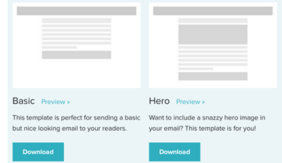 Email campaign templates