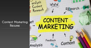 Content marketing resume