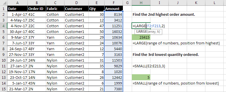13 large and small to find kth value