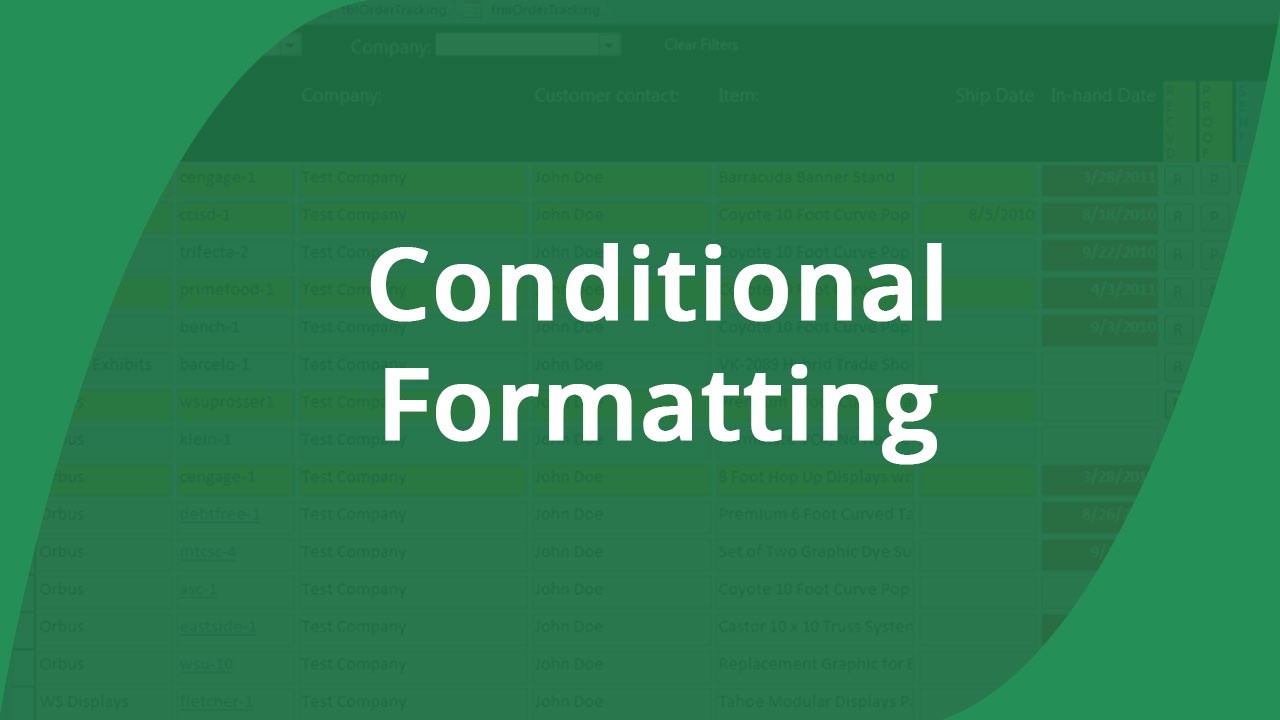 Conditional formatting