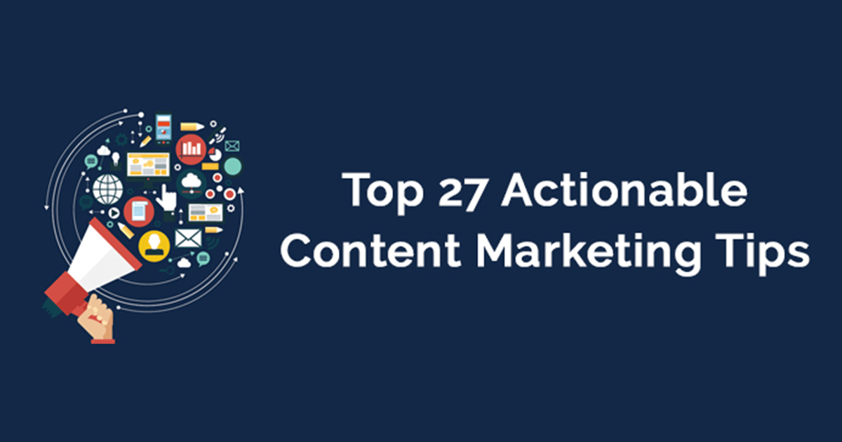 Top 27 actionable content marketing blog