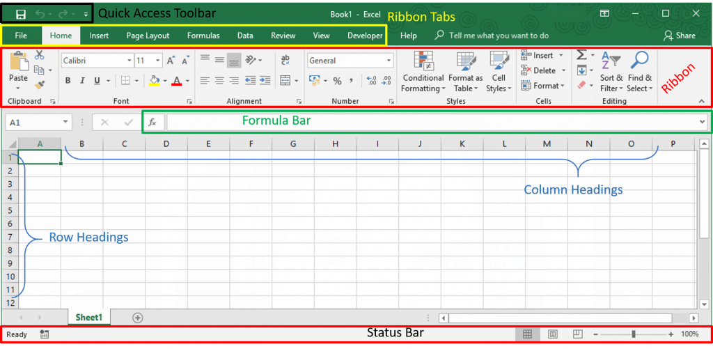 Excel interface