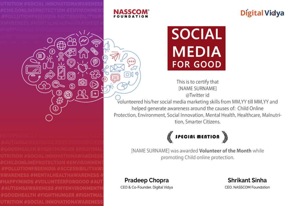 Social media for good certificate