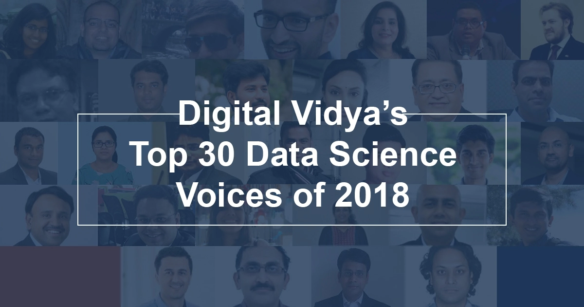 Digital vidya’s top 30 data science voices of 2018