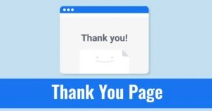 Thank you page