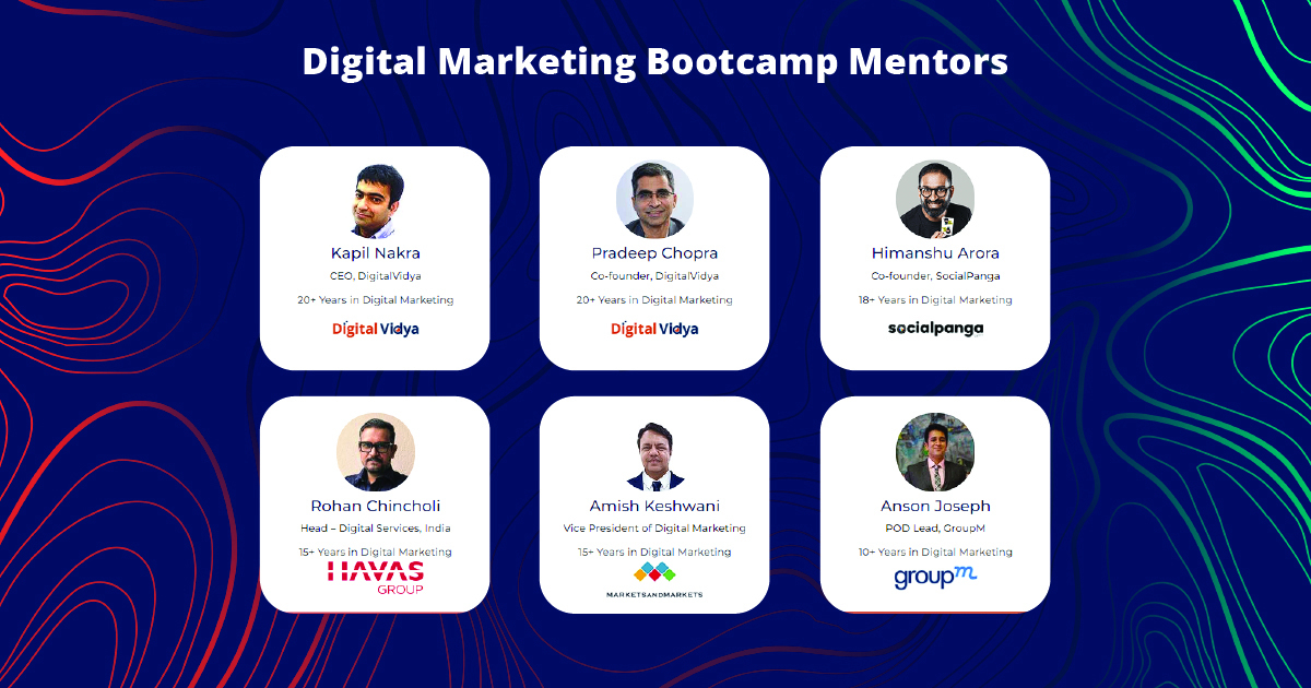 Digital marketing bootcamp mentors