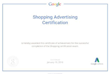 Shopping advertising certification