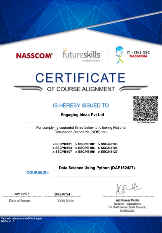 nasscom certificate