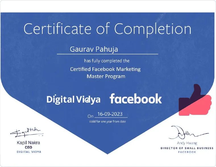 Facebook Certification